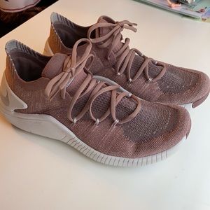 Rose gold Nike Free Running Shoes